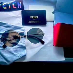 AUTHENTIC Mens round Fendi Sunglasses (FF-M0058-S) 100% UV Protection
